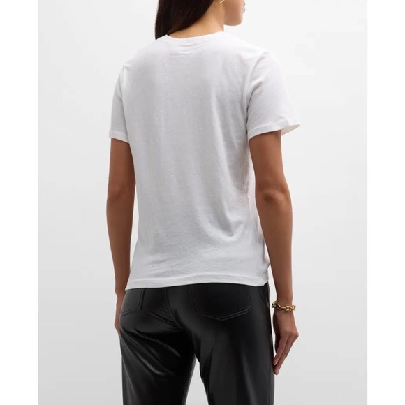 ENZA COSTA Cashmere Loose Short Sleeve Womens XS Off White Tee Shirt T-Shirt NEW - Picture 2 of 15